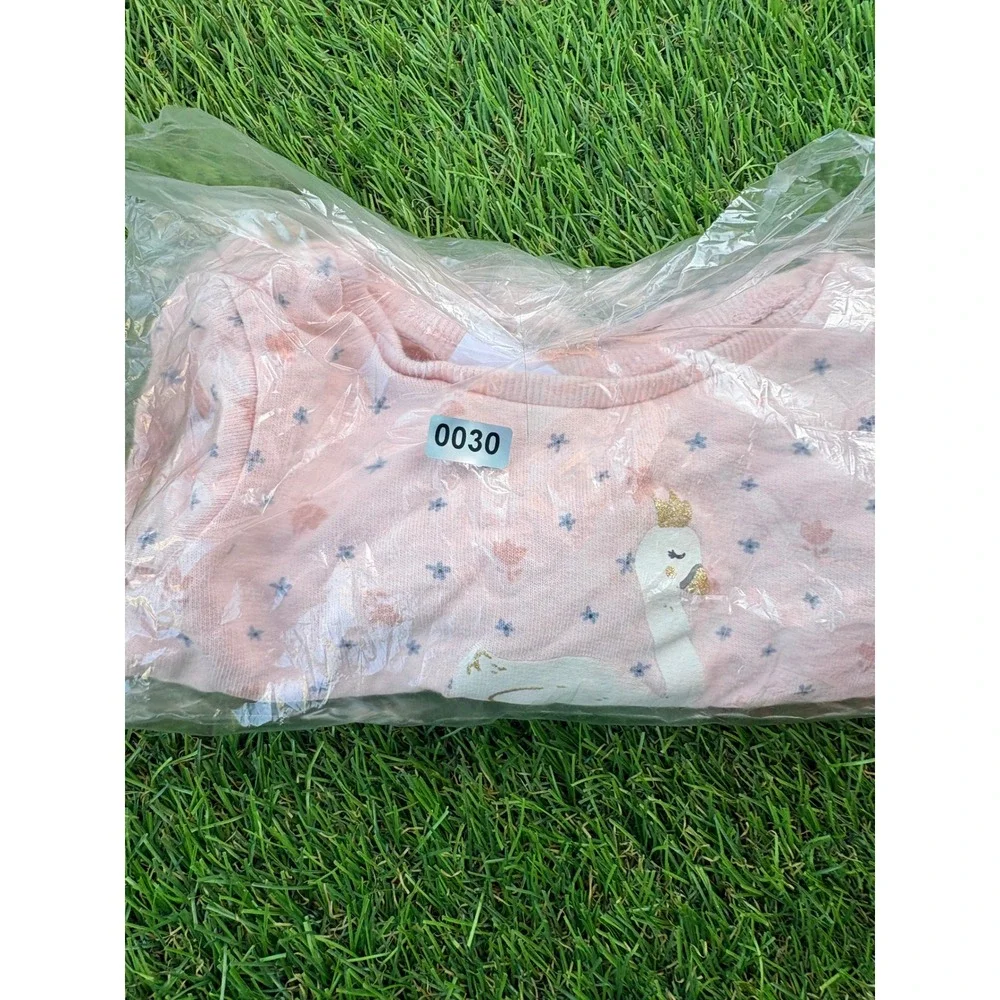 Carter's 9m Pink Swan Crown Floral Long Sleeve Baby‎ Girl Sweatshirt
